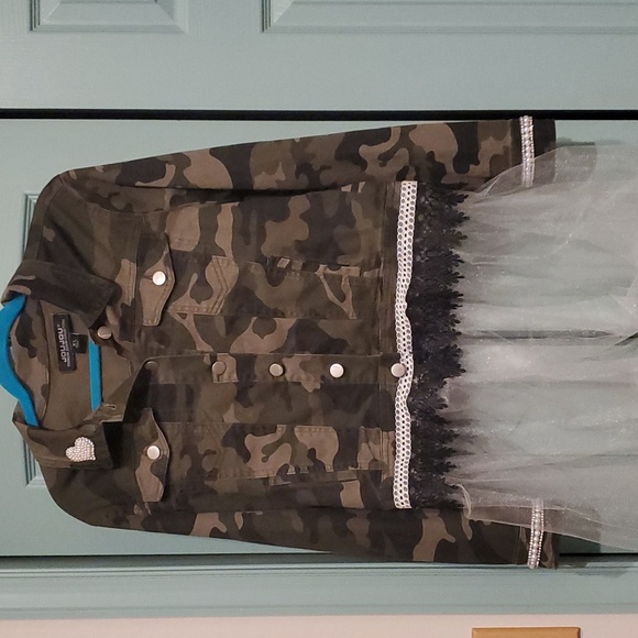 Upcycled Camo Embellished Jacket - Picture 4 of 9